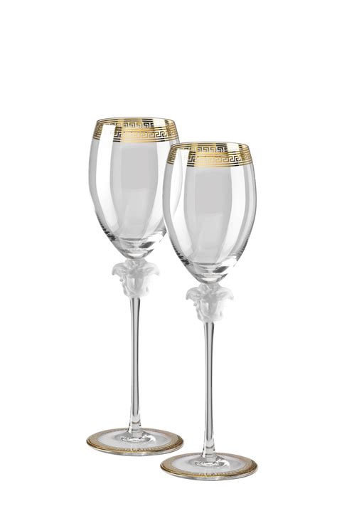 vintage versace wine glasses|Versace champagne glasses.